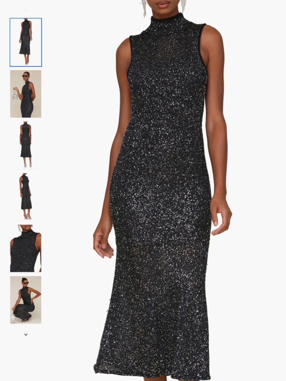 Avec Les Filles Sequin Sleeveless Knit Dress, size S